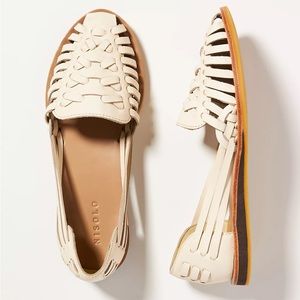 NISOLO Bone Huarache Woven Leather Sandal 8.5